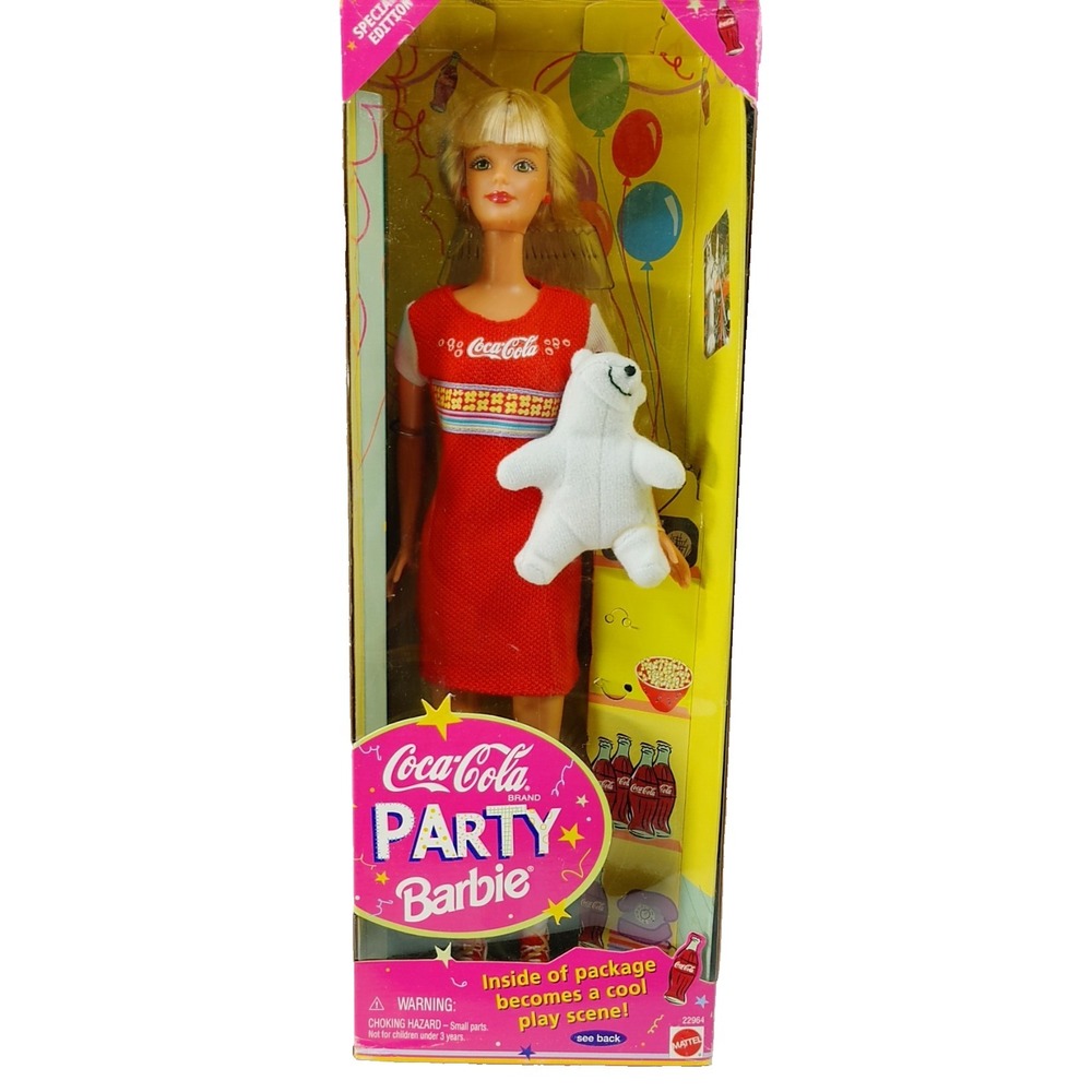1998 Coca-Cola Party Barbie Fashion Doll Special Edition Mattel #22964